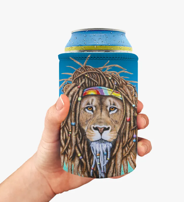Hippie Lion - Stubby Holder - Image 1