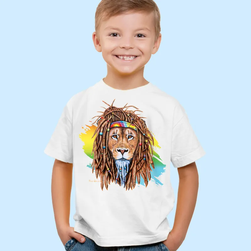 Hippie Lion - Kids T-Shirts - Image 1