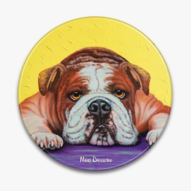 54_English-Bulldog-Angel-1.jpg Angel the English Bulldog - Ceramic Trivet - Image 1