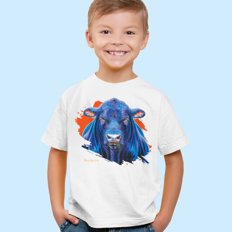 Ace-White-1.jpg Ace the Bull - Kids T-Shirts - Image 1