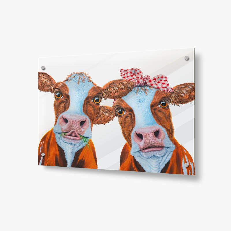 Tex and Tammy the Cows - Acrylic Glass Panel - Image 1