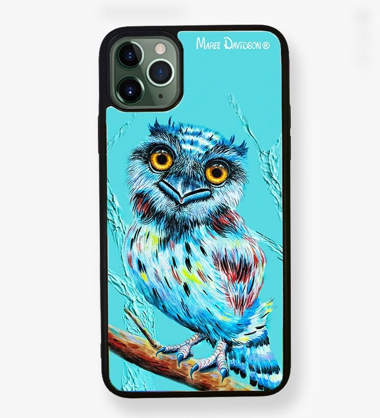 Aqua-Twany.jpg Aqua Tawny Frogmouth Owl - iPhone Case Cover - Image 1