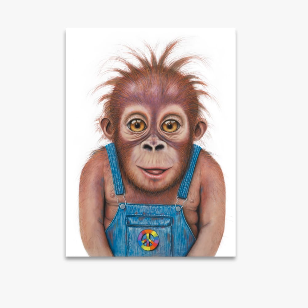 Buddy The Baby Orangutan - Canvas Print - Image 1