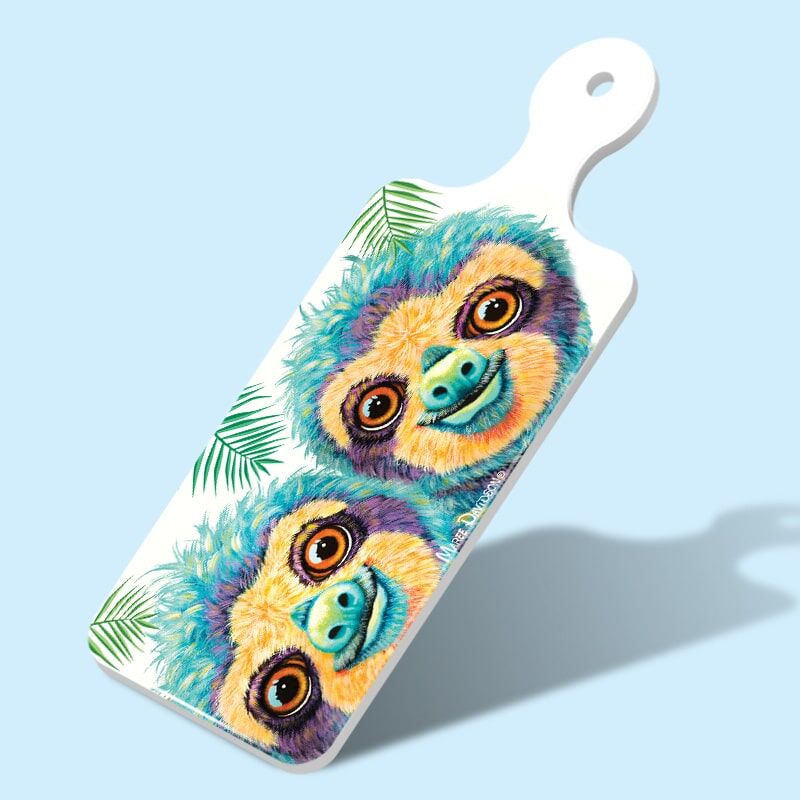 Baby Sloths - Rectangle Ceramic Cheese Platter - Image 1
