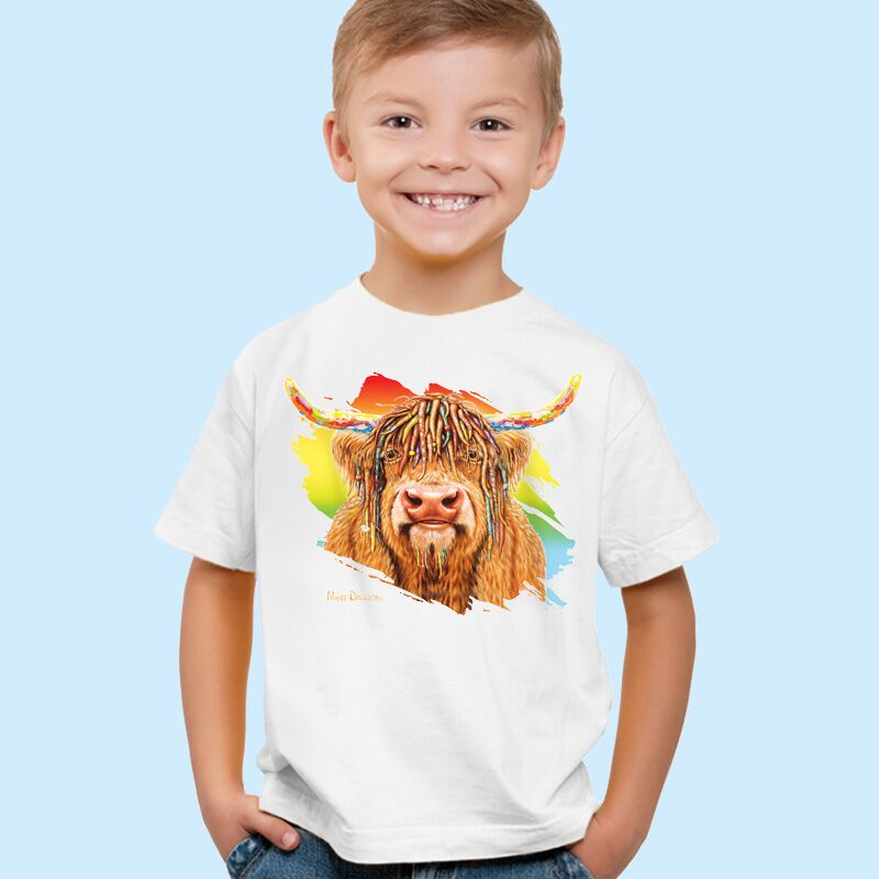 Bazza the Highland Cow - Kids T-Shirts - Image 1
