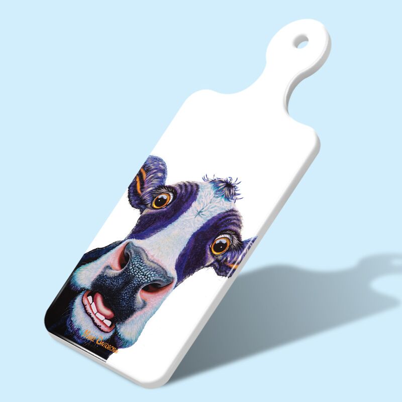 Betsie the Cow - Rectangle Ceramic Cheese Platter - Image 1