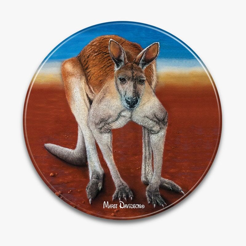 Big Red the Kangaroo - Ceramic Trivet - Image 1