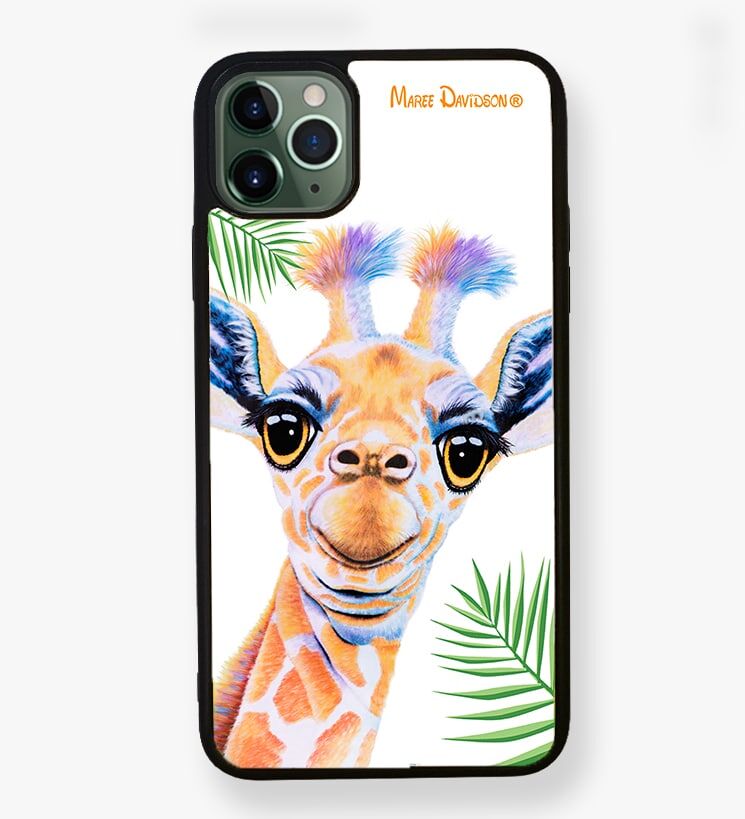 Black-Phone-Cases-booby.jpg Bobby The Baby Giraffe - iPhone Case Cover - Image 1