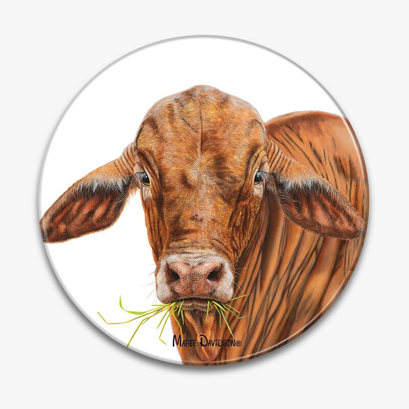 Bruno The Brahman Bull - Ceramic Trivet - Image 1