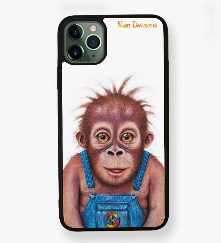 Buddy-Phone-Case-Maree-Davidson.jpg Buddy The Baby Orangutan- iPhone Case Cover - Image 1