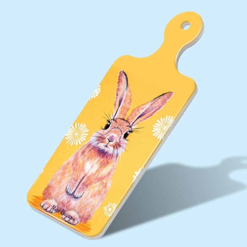 Catch Me If You Can the Rabbit - Rectangle Ceramic Cheese Platter - Image 1