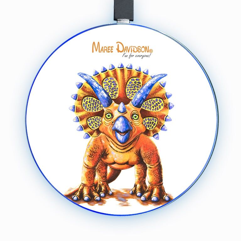 Toppa the Triceratops - Wireless Phone Charger - Image 1