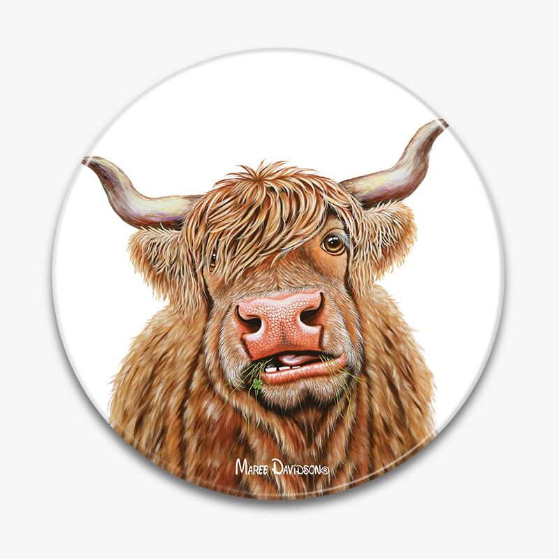 Dougal the Highland Cow - Ceramic Trivet - Image 1