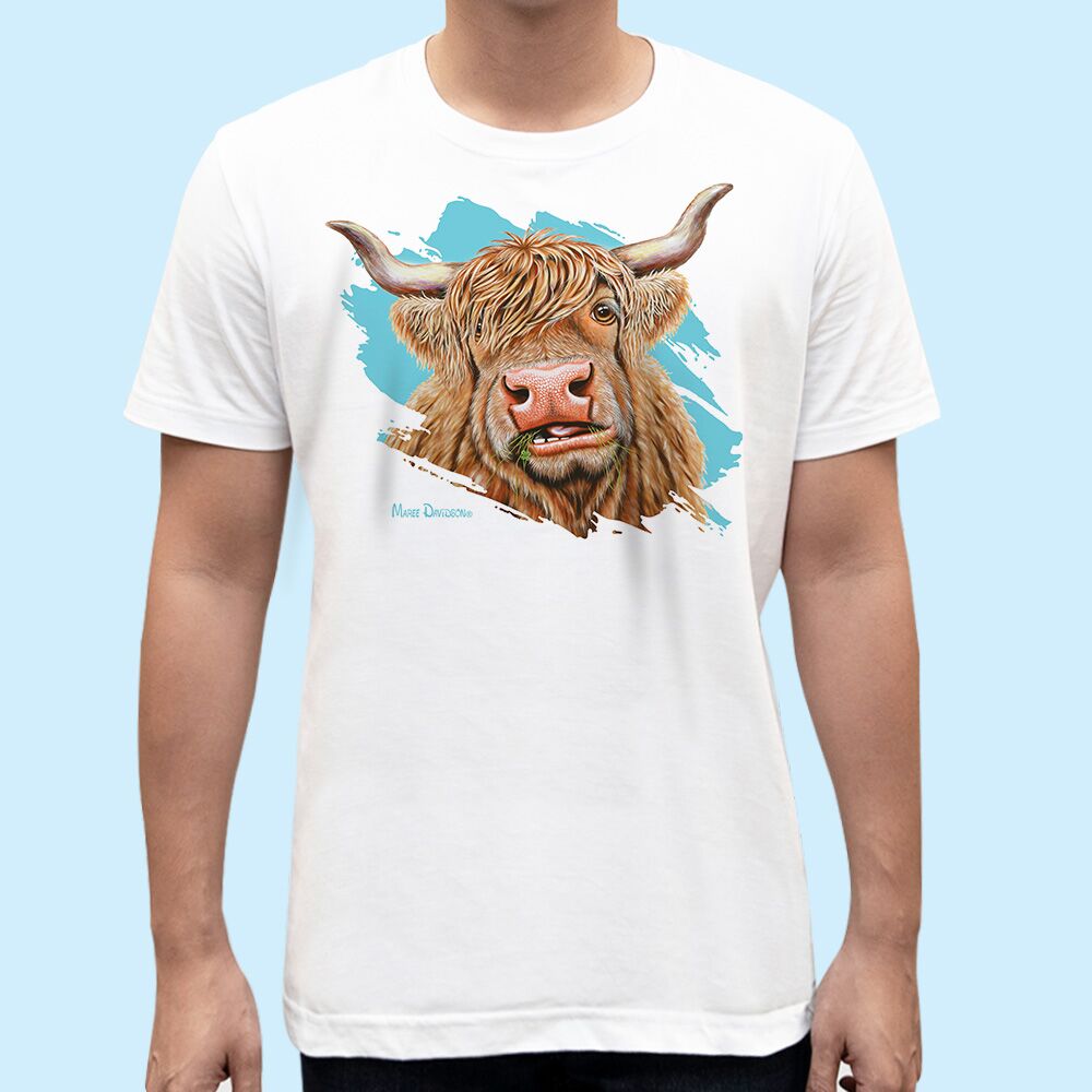 Dougal the Highland Cow - Unisex T-Shirts - Image 1