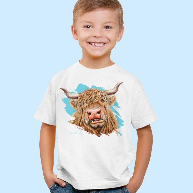 Dougal the Highland Cow - Kids T-Shirts - Image 1