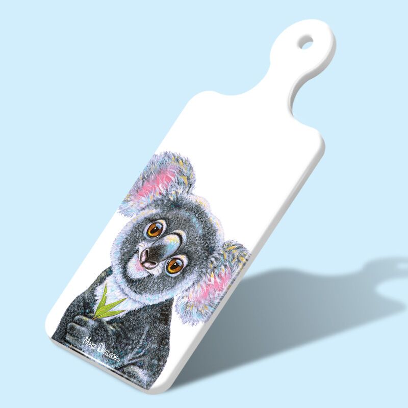 Drop-Bear-2-3-1.jpg Drop Bear the Koala - Rectangle Ceramic Cheese Platter - Image 1