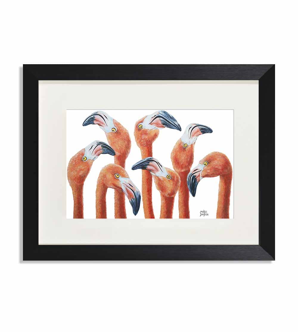 Group Chat Flamingos - Prints - Image 1