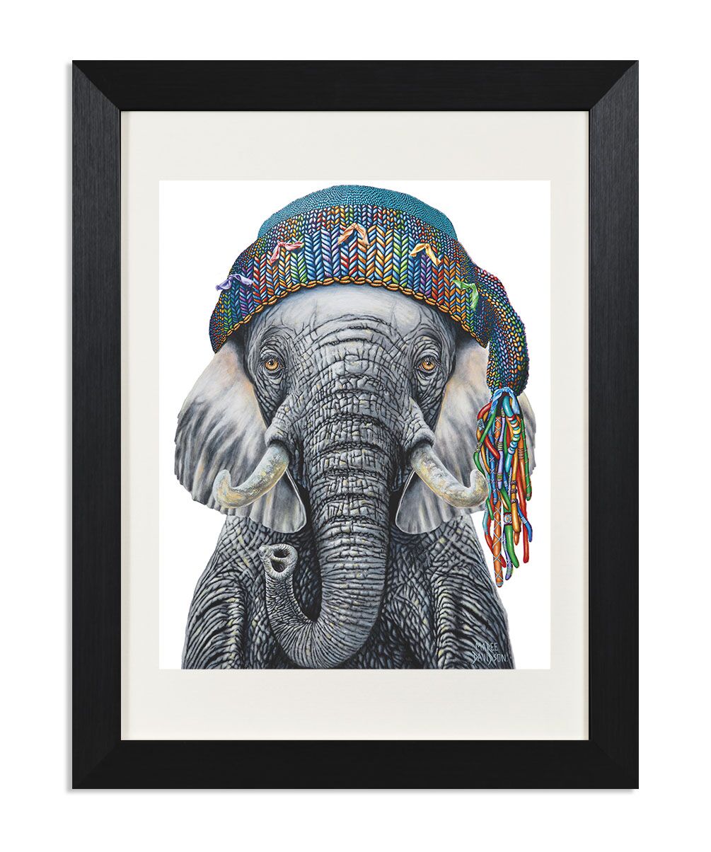 Ronnie the Hippie Elephant - Print - Image 1