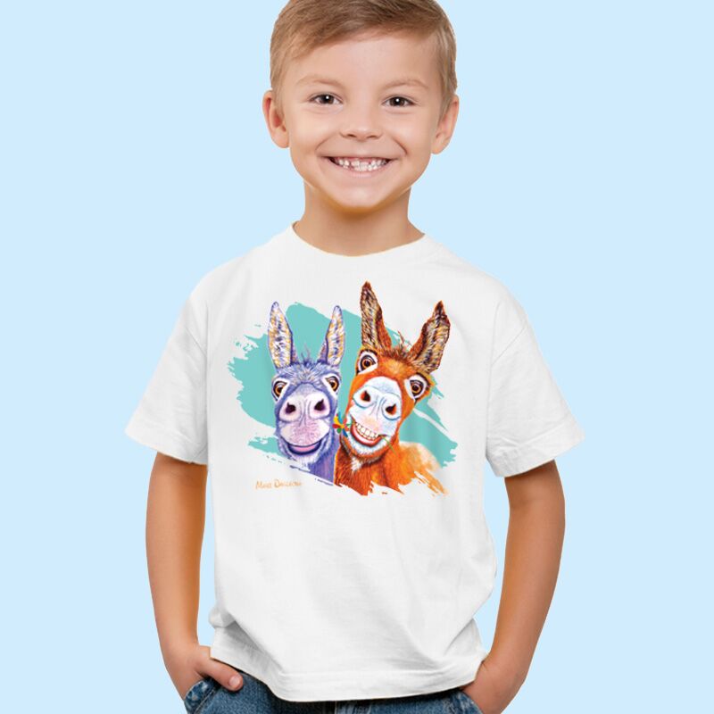 Happy Forever Donkeys - Kids T-Shirts - Image 1
