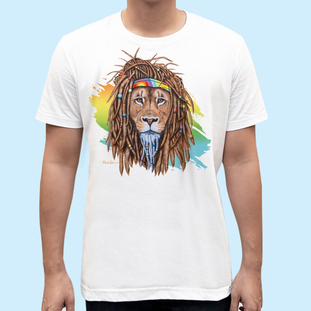 Hippie Lion - Unisex T-Shirts - Image 1