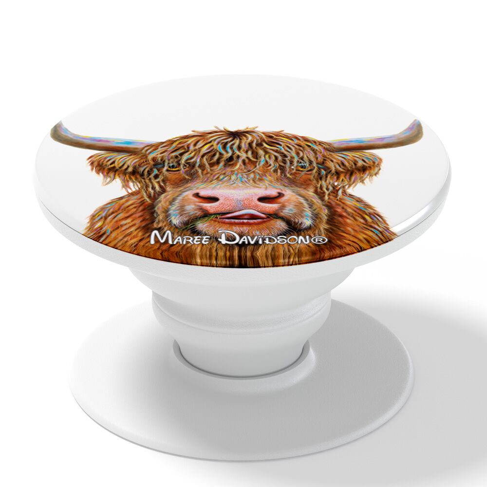 Hamish the Highland Cow - Phone Finger Grip - Image 1