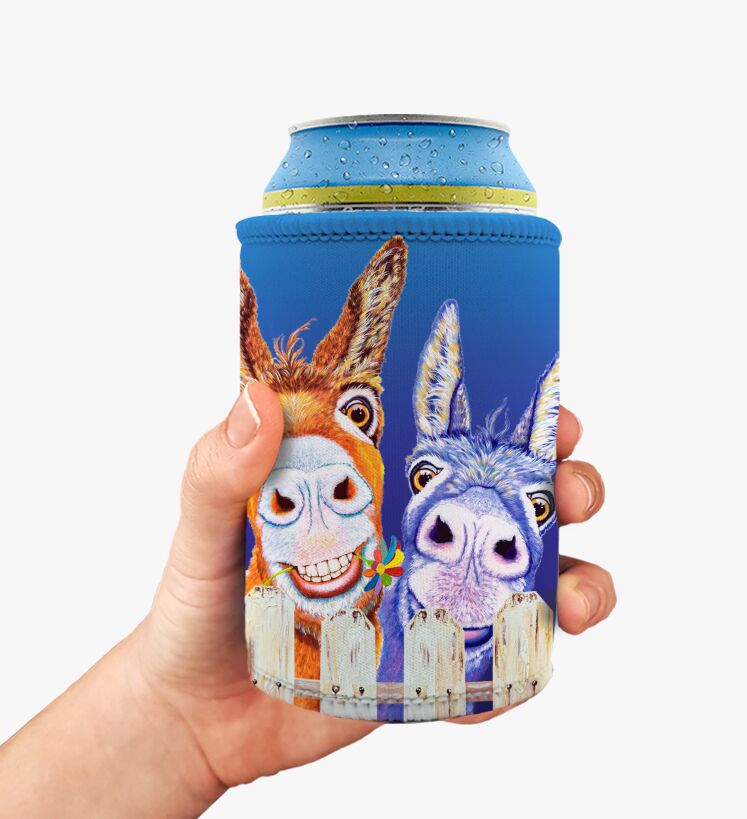 Happy Forever Donkeys - Stubby Holder - Image 1