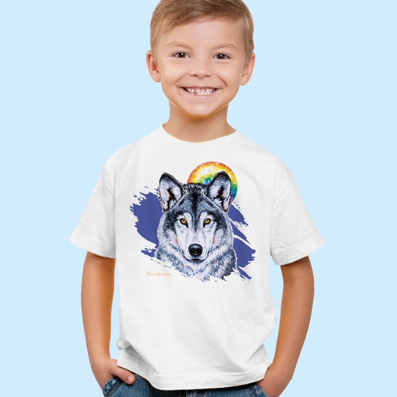Leader of the Pack Wolf - Kids T-Shirts - Image 1