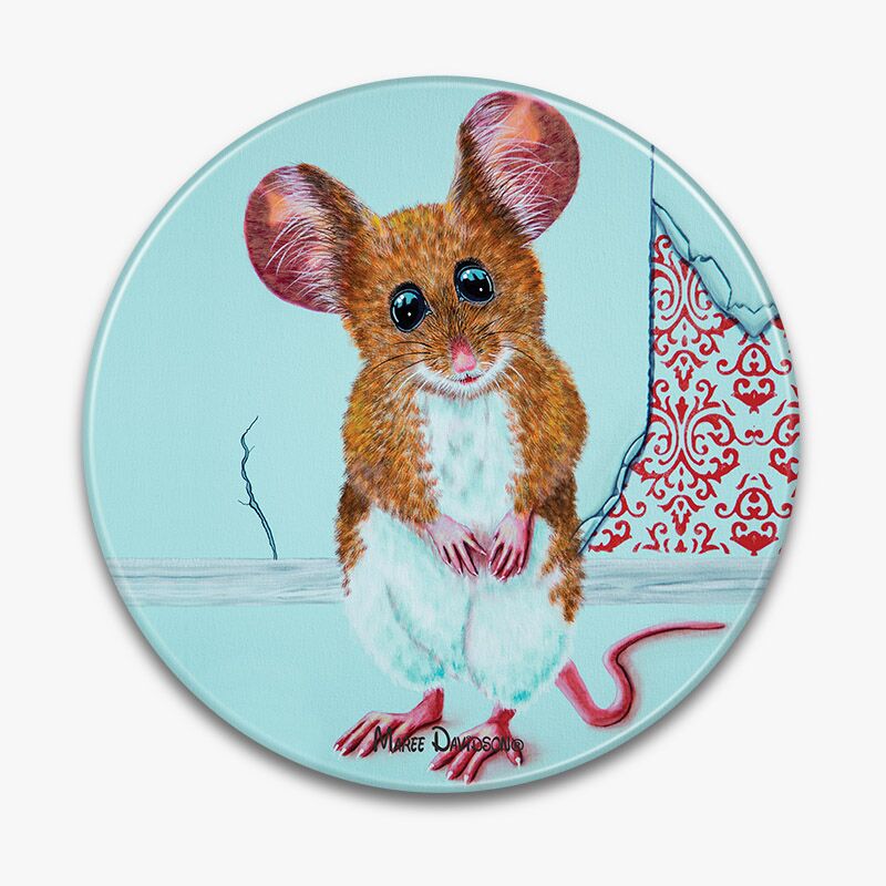 Little-House-Guest-the-Mouse-1-1.jpg Little House Guest the Mouse - Ceramic Trivet - Image 1