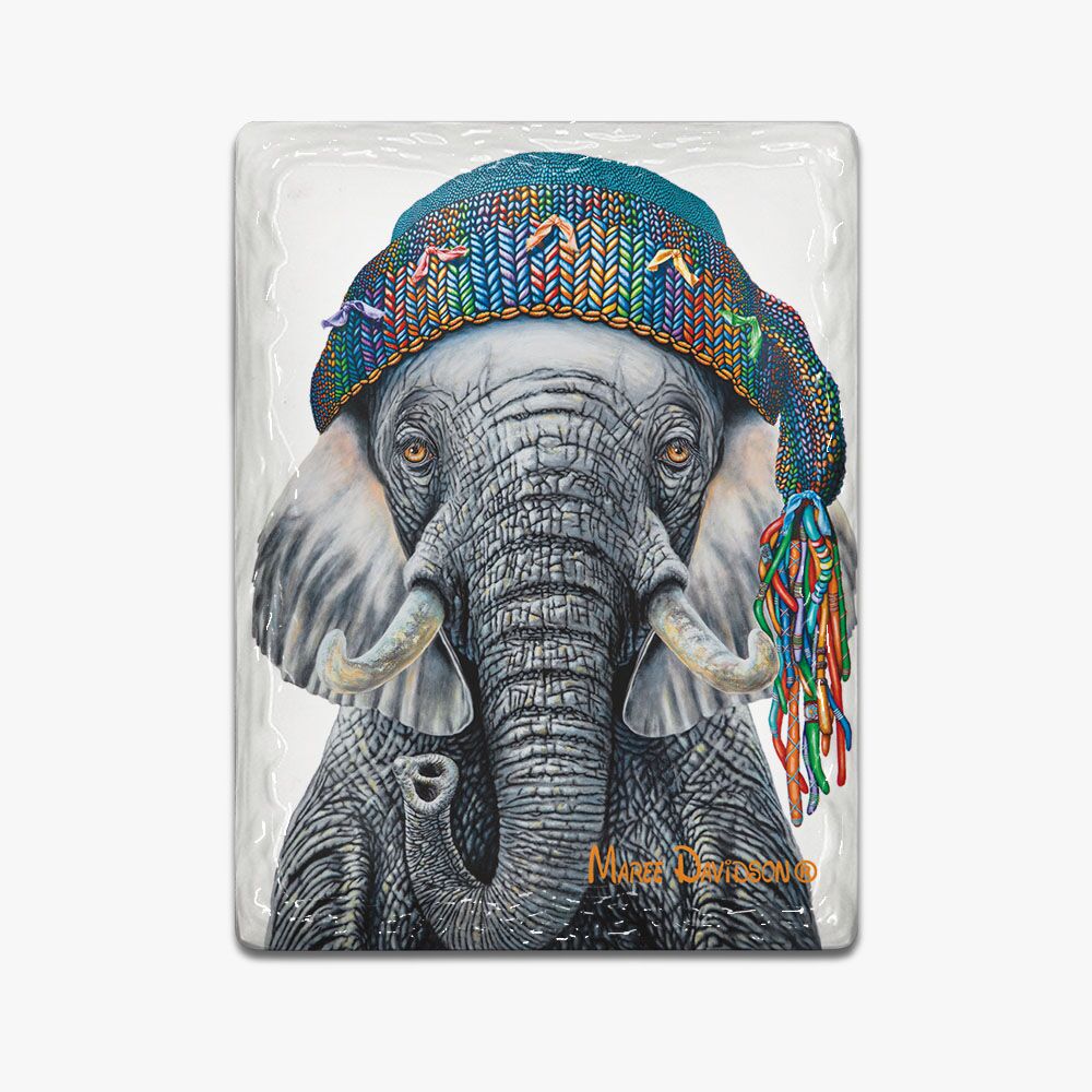 Ronnie the Hippie Elephant - Ceramic Magnets - Image 1