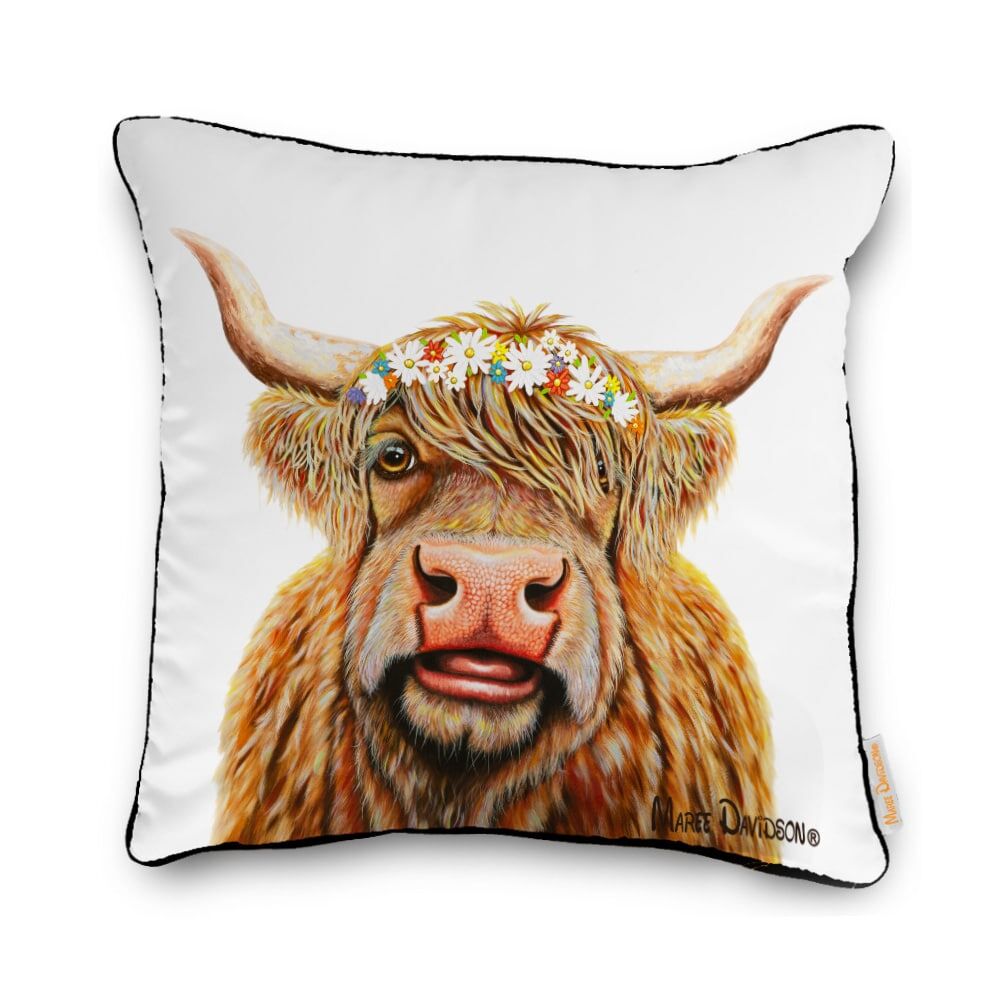 Meadow the Highland Cow - Cushion Cover - Image 1