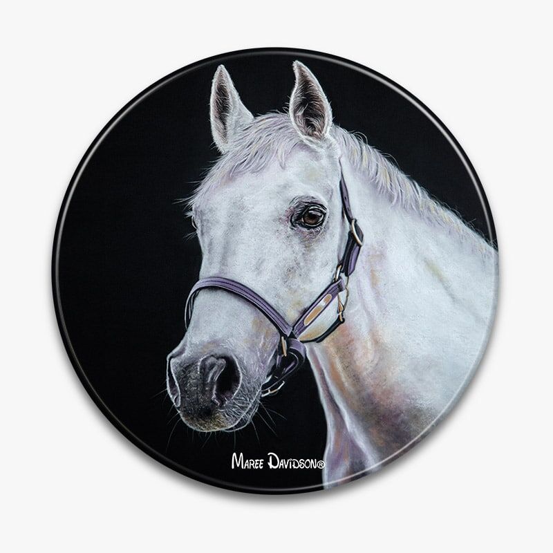 Mickey-1-1.jpg Mickey the Horse - Ceramic Trivet - Image 1