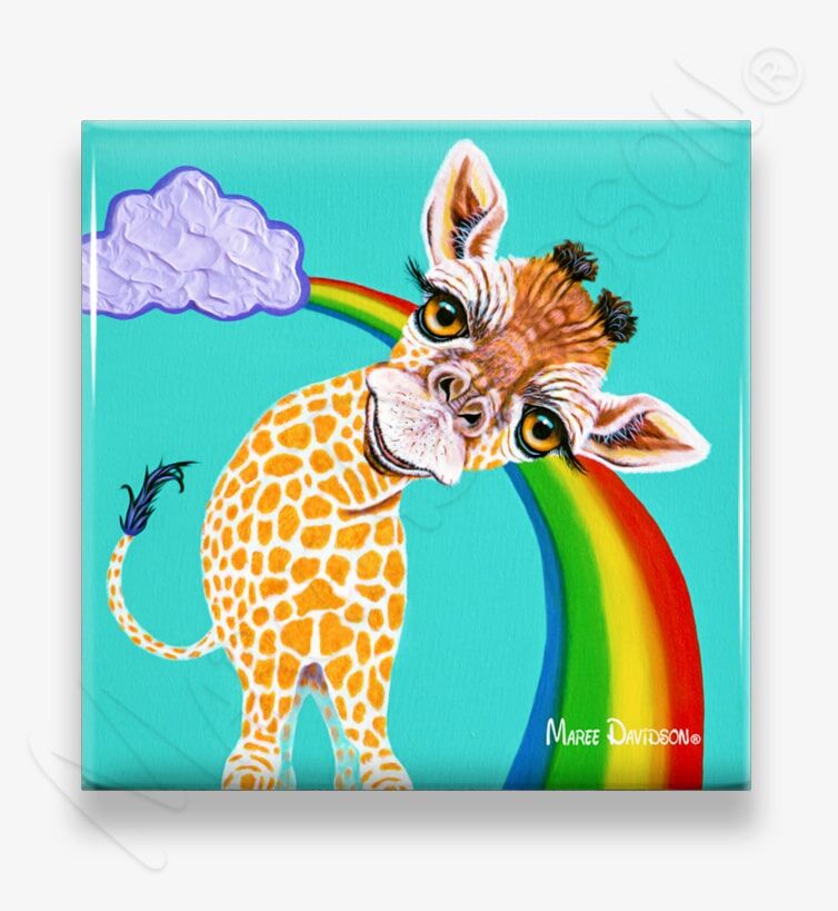 My-Lucky-Day-Ceramic-Coaster-Maree-Davidson.jpg My Lucky Day Baby Giraffe - Ceramic Coaster - Image 1
