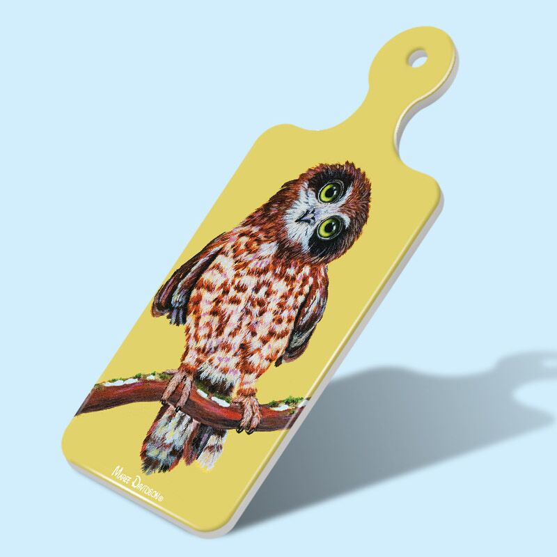 New Beginnings the Owl - Rectangle Ceramic Cheese Platter - Image 1