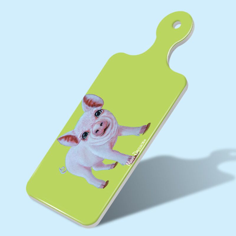 Oink the Baby Pig - Rectangle Ceramic Cheese Platter - Image 1