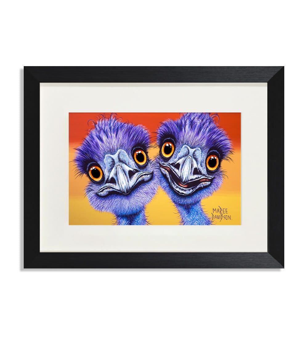 Outback-Buddies-Maree-Davidson-Art.jpg Outback Buddies the Emus - Print - Image 1