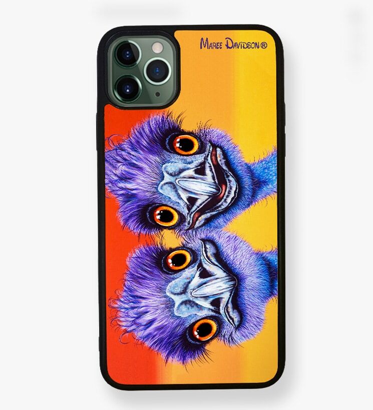 Outback-Buddies-Phone-Case-Maree-Davidson.jpg Outback Buddies the Emus - iPhone Case Cover - Image 1