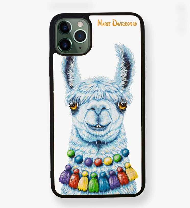 Pablo-the-Llama-Phone-Case-Maree-Davidson.jpg Pablo The Llama - iPhone Case Cover - Image 1