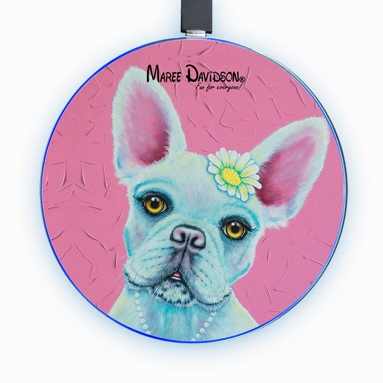 Pink-french-bulldog-1-1.jpg Pink French Bulldog - Wireless Phone Charger - Image 1