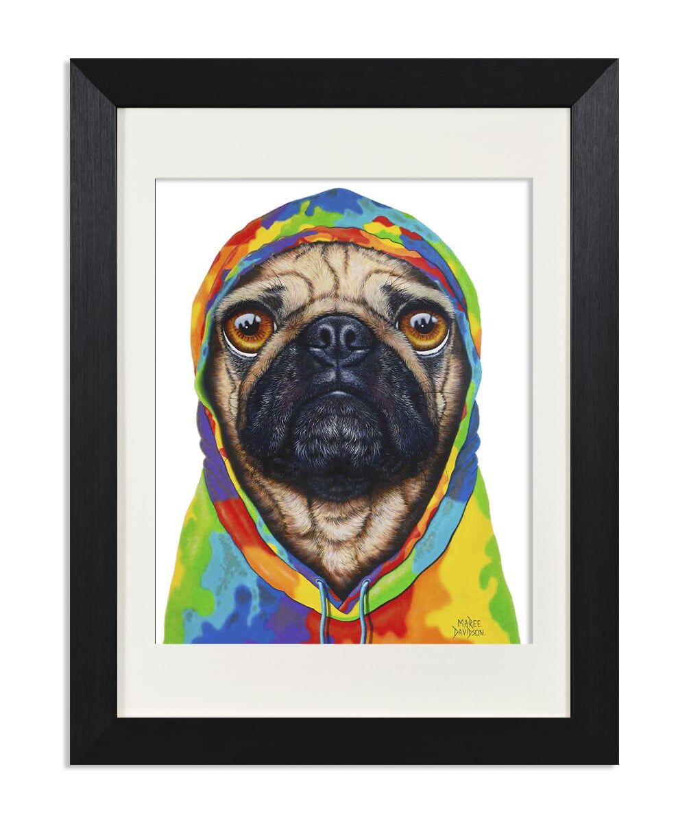 Pug 4 Life the Hoodie Dog - Print - Image 1