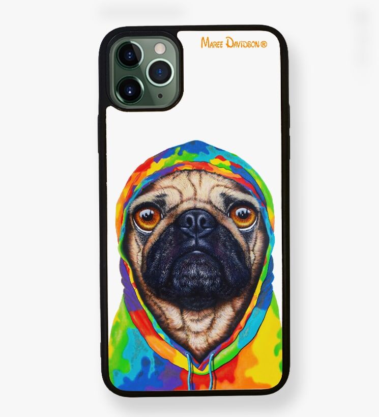 Pug 4 Life the Hoodie Dog - iPhone Case Cover - Image 1