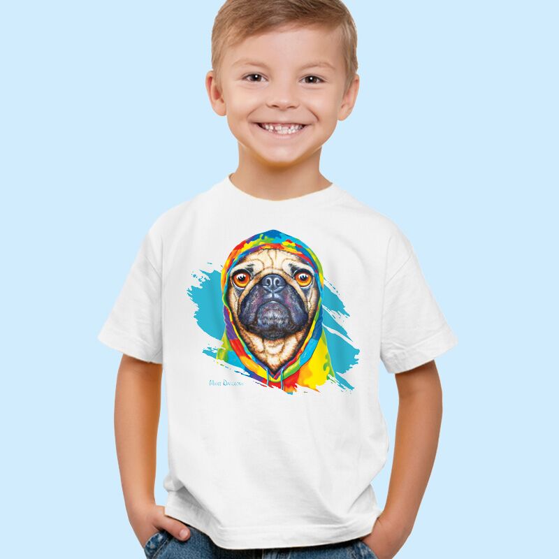 Pug 4 Life the Hoodie Dog - Kids T-Shirts - Image 1
