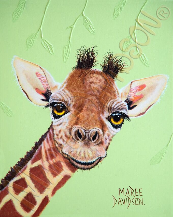 RAAF_NEW.jpg Raaf the Giraffe - Canvas Print - Image 1