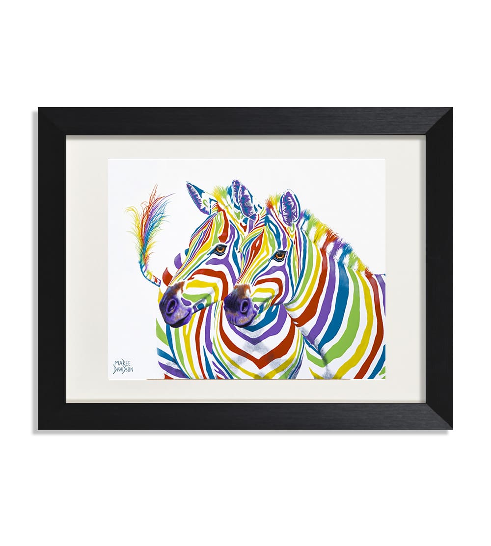 Rainbow Zebras - Print - Image 1