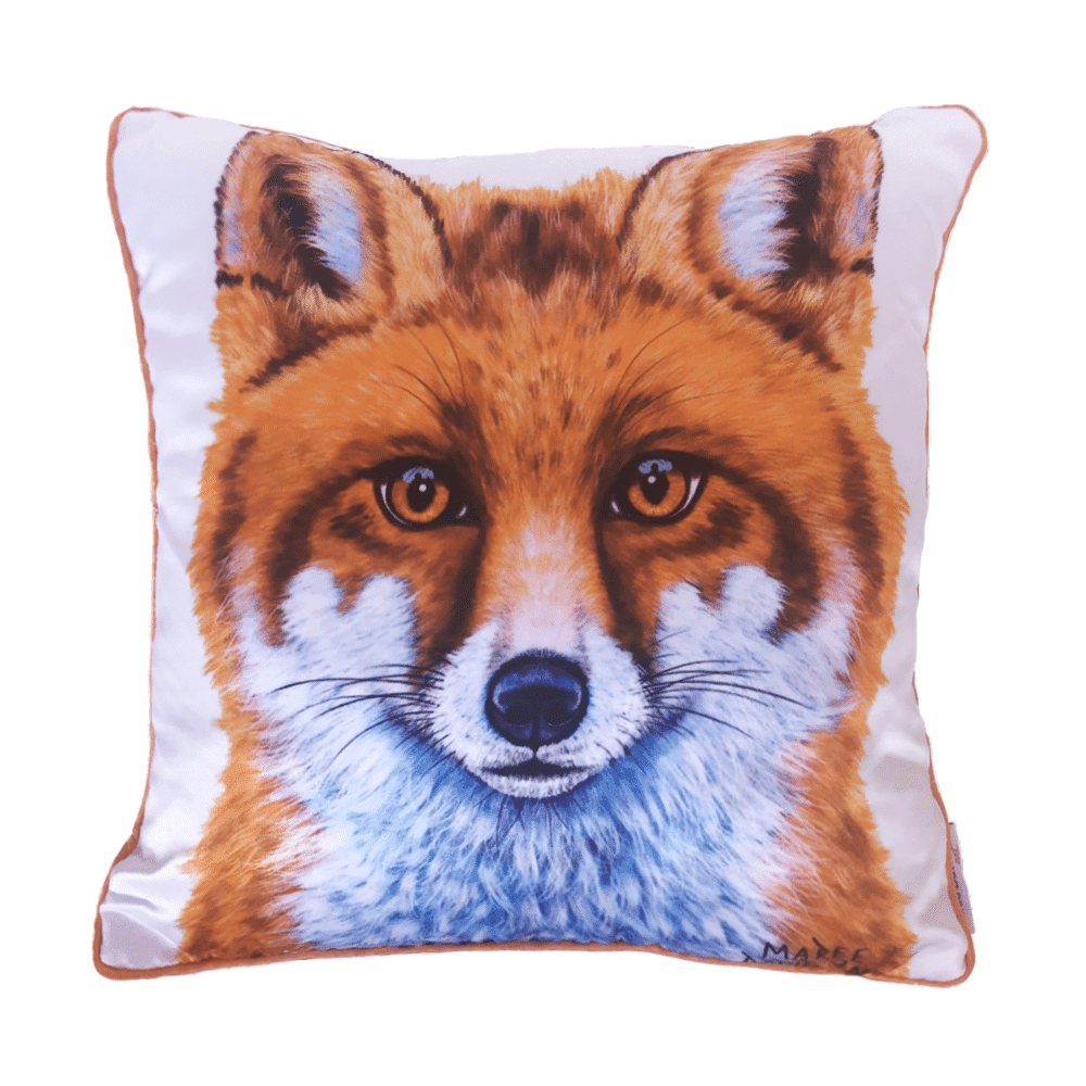 SWIFT-THE-LITTLE-RED-FOX-CUSHION-COVER-MAREE-DAVIDSON-ART.png Swift the Little Red Fox - Cushion Cover - Image 1