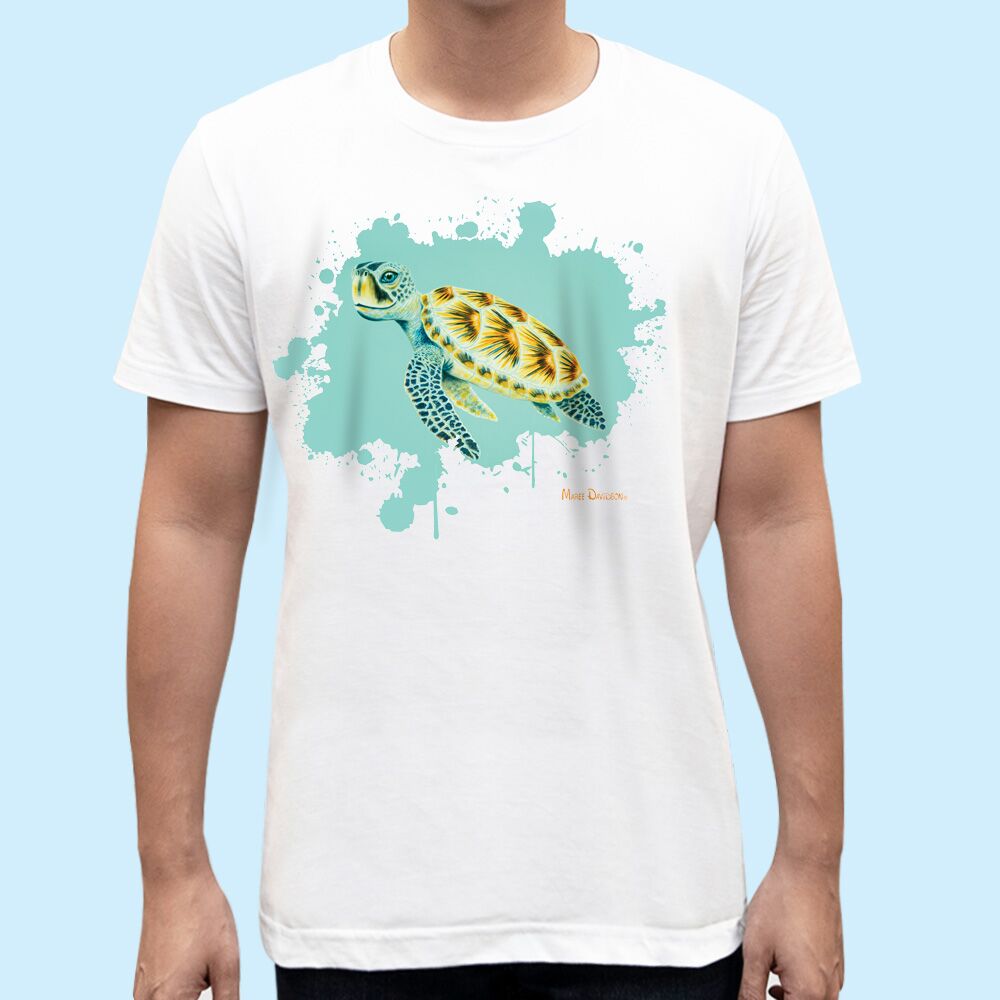 Shelby-blue.jpg Shelby the Turtle - Unisex T-Shirts - Image 1