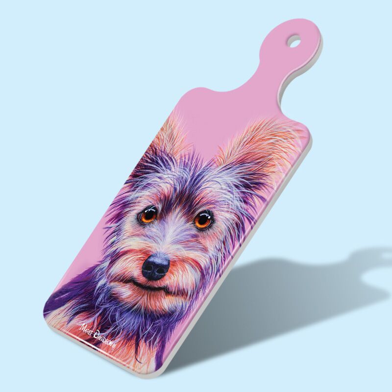 Silky Terrier Dog - Rectangle Ceramic Cheese Platter - Image 1