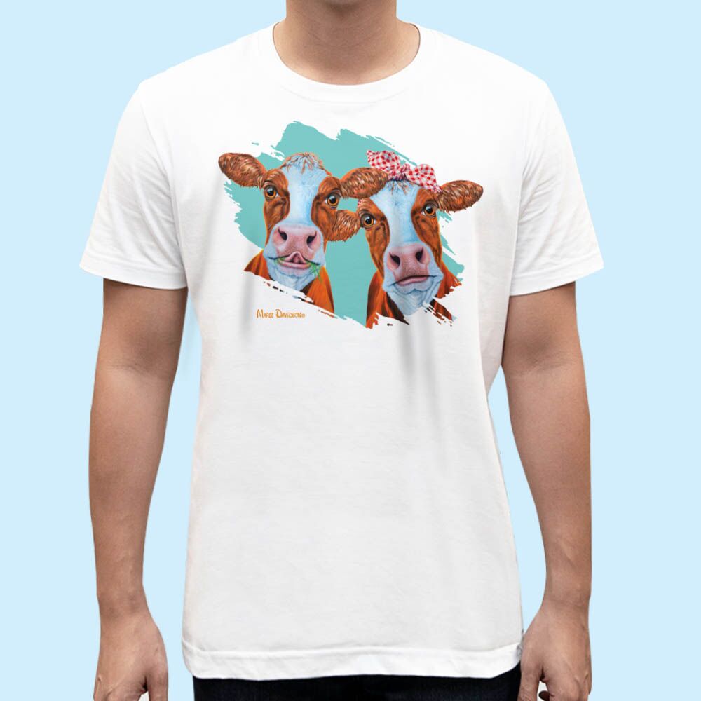 Tex and Tammy the Cows - Unisex T-Shirts - Image 1