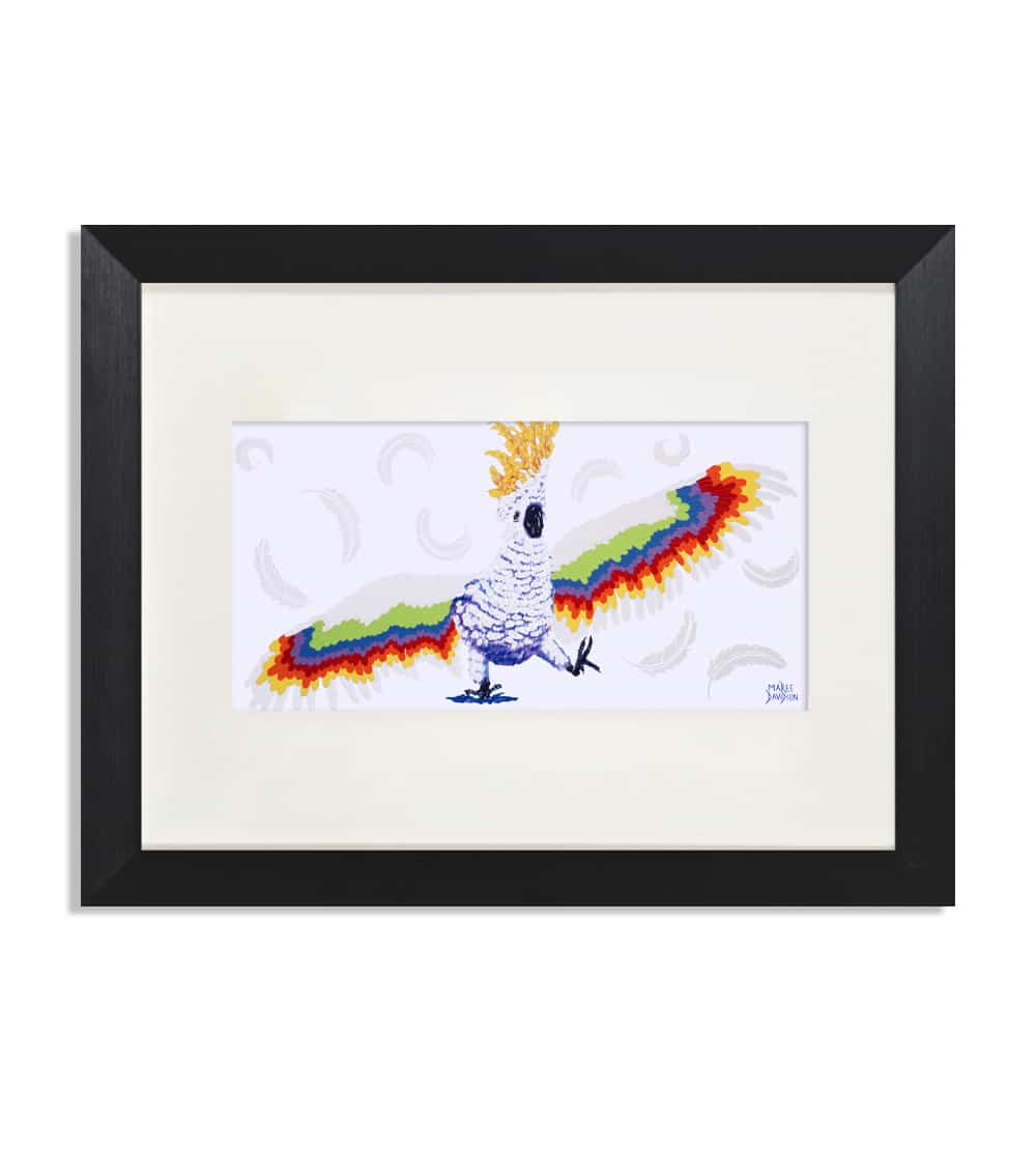 The-Dancing-Cockatoo-Maree-Davidson-Art-v2.jpg The Dancing Cockatoo Bird - Print - Image 1