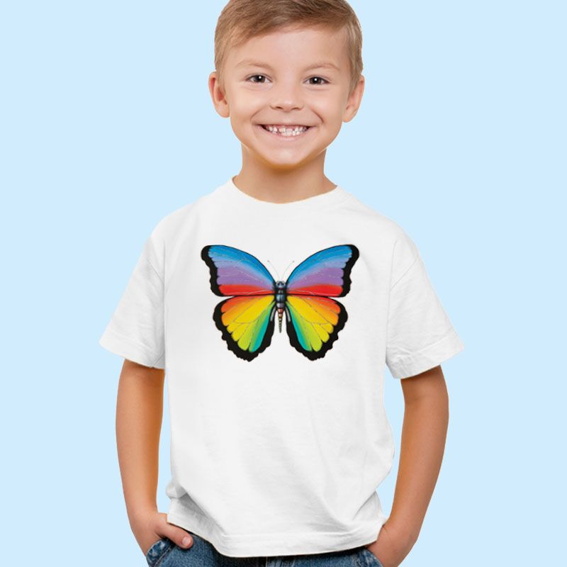 Twiggy the Rainbow Butterfly - Kids T-Shirts - Image 1