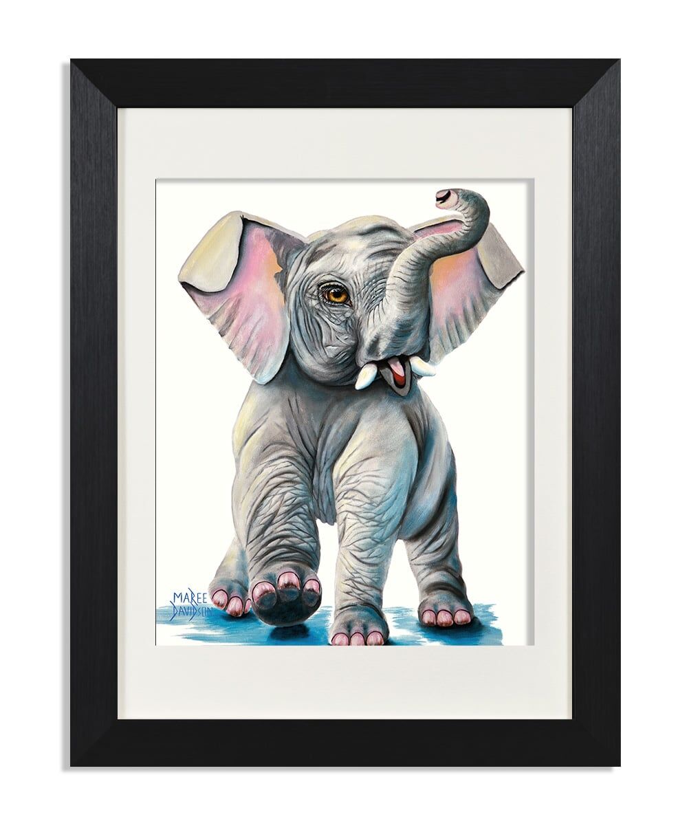 Wild Thing the Baby Elephant - Print - Image 1